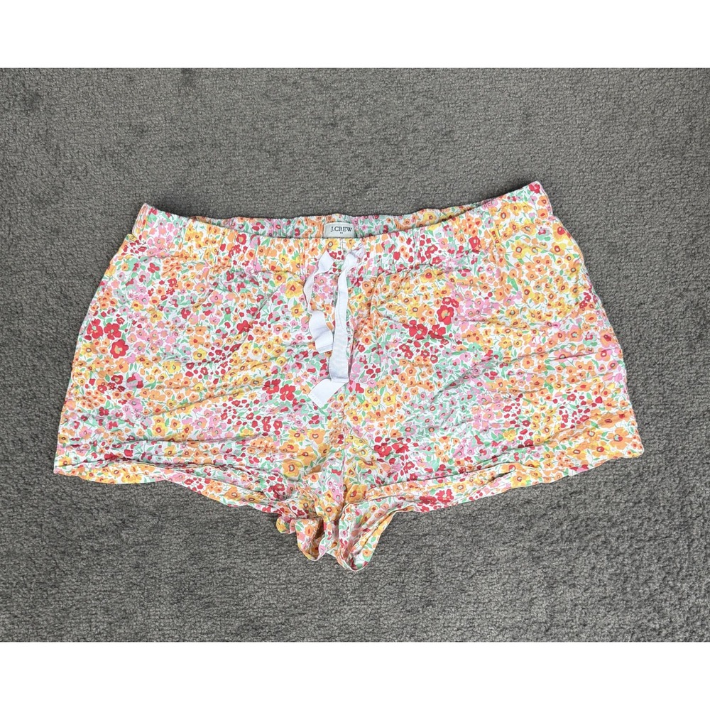 J.Crew Re-Imagined Cotton Pajama Shorts Floral Ditsy Print Multicolor Size M